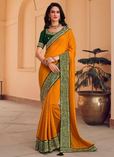 Orange Colour Kavira 4 Heavy Festive Wear New Designer Saree Collection 1003